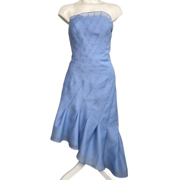 KEEPSAKE The Label Cornflower Blue Untouchable Strapless Dress Sz Large NEW - Picture 1 of 9